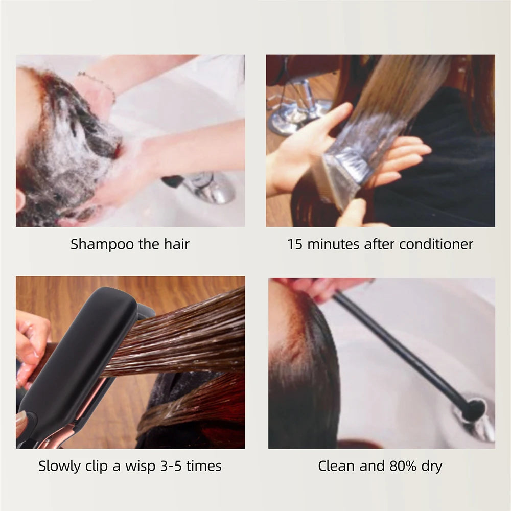 Alisa, trata y recupera tu cabello como en salón: Plancha profesional 500°F con tecnología de plasma.
