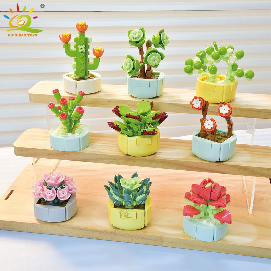Crea belleza con tus manos: suculenta decorativa de bloques DIY