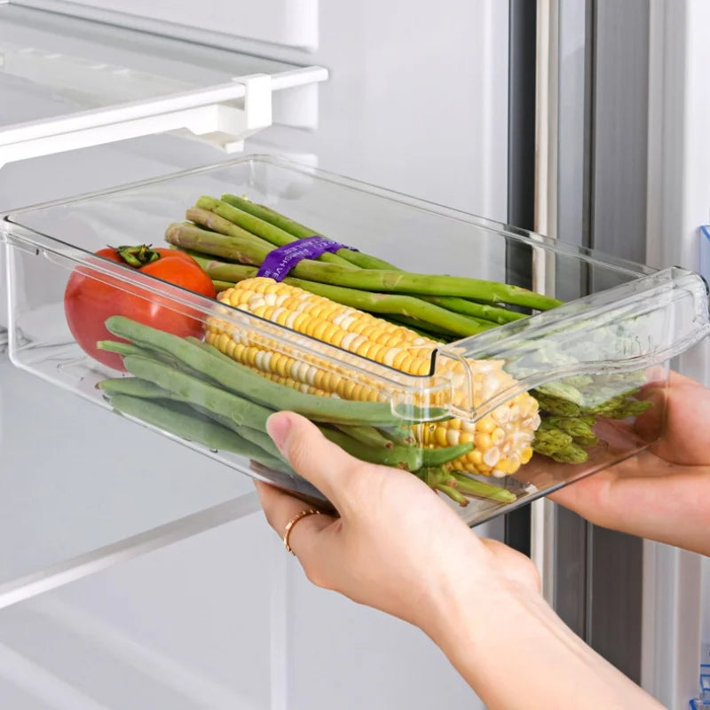 ¿Cansado del desorden en tu refrigerador? Este cajón deslizante es la solución perfecta para un mejor aprovechamiento.