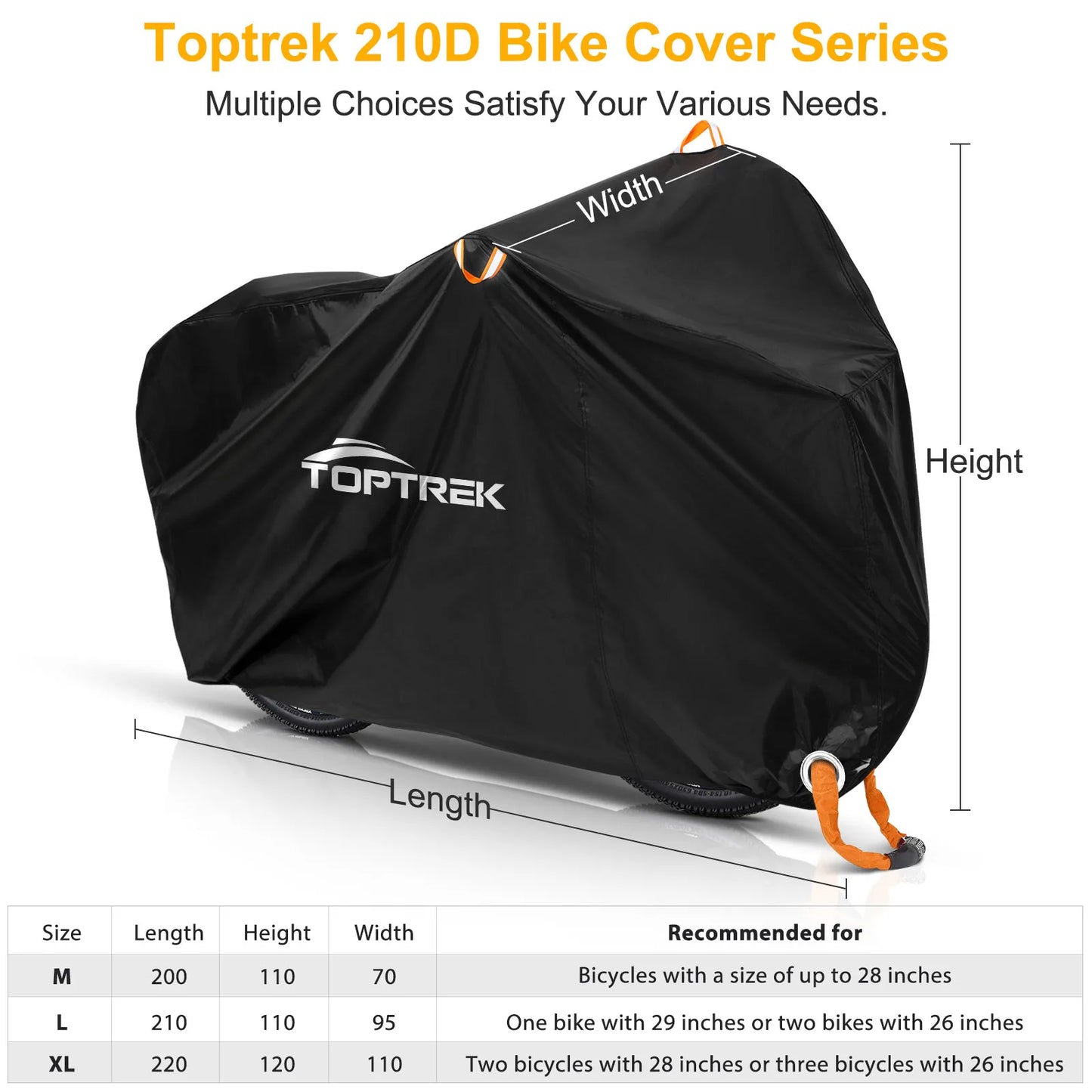 ¿Te preocupa el clima o el polvo que puede dañar tu bicicleta? La funda protectora Toptrek es la solución perfecta para mantener tu bicicleta en perfecto estado sin importar las condiciones. Con esta cubierta impermeable de alta calidad