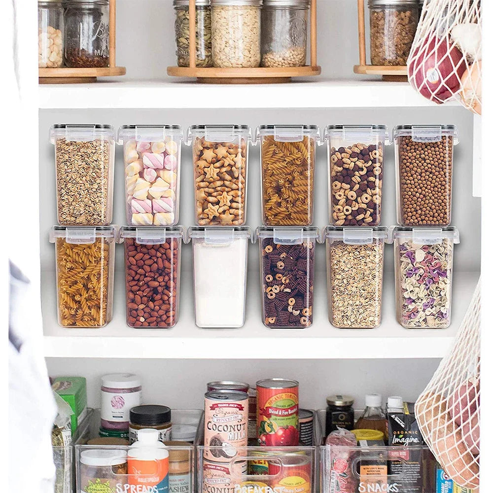 ¿Cansado de ver tu despensa desordenada y de no encontrar fácilmente los cereales o ingredientes que necesitas? Los Contenedores de Almacenamiento de Alimentos para Cocina de 1.6L son la solución perfecta para mantener tu despensa organizada sin BPA