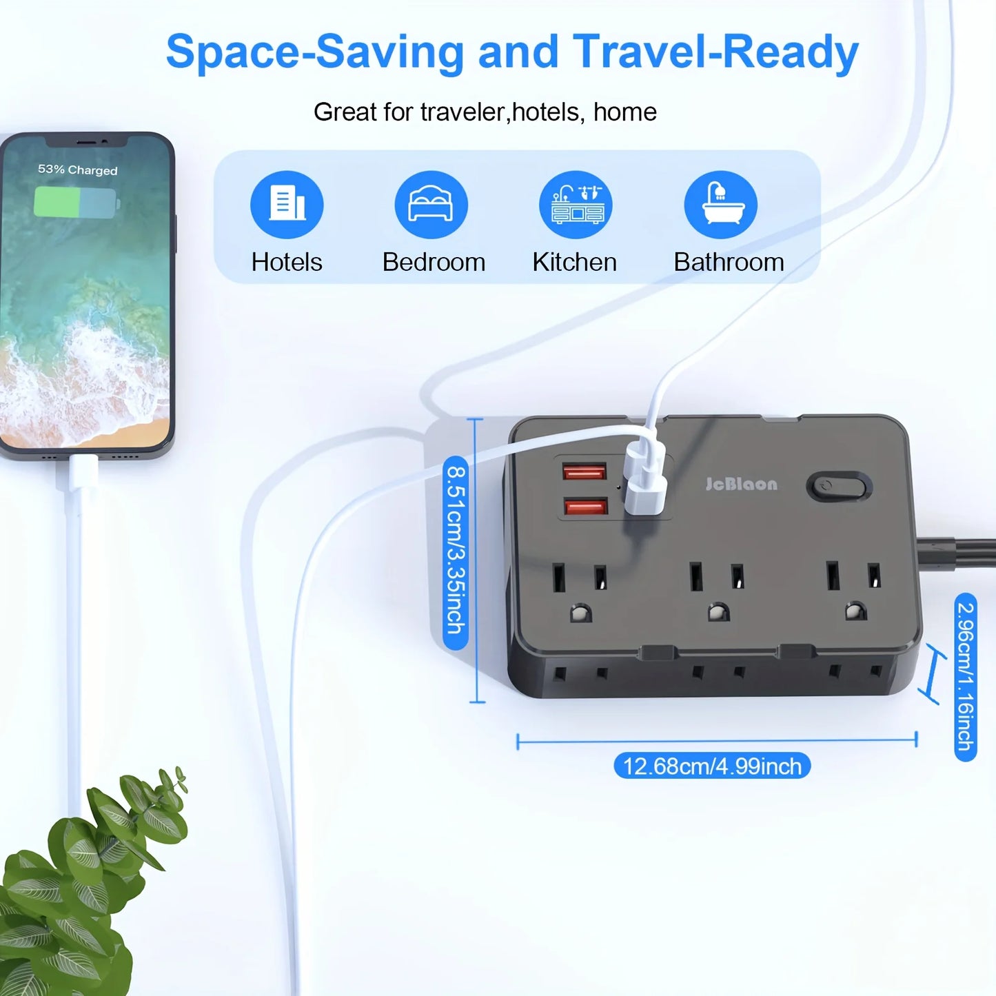 Potencia y Seguridad en 1 Solo Dispositivo. Olvídate de los Enchufes Insuficientes y Cables Desordenados.