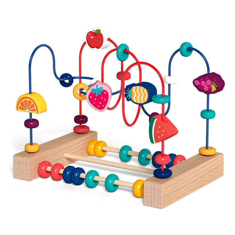 Este laberinto de cuentas de madera Montessori es mucho más que un simple juguete: ¡es una herramienta educativa esencial para el aprendizaje temprano de tu hijo!