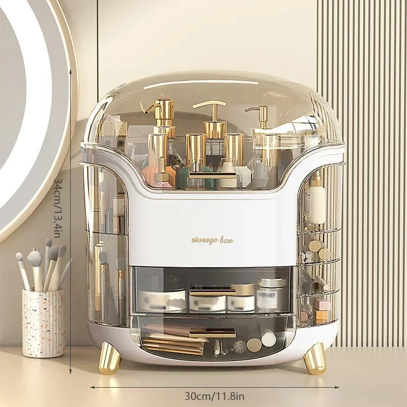 Mantén tu espacio ordenado y tus productos de belleza siempre a la mano Diseñado para quienes buscan una solución práctica y elegante, este organizador es perfecto para almacenar desde cosméticos hasta joyería