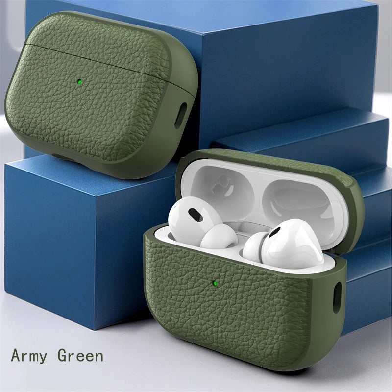 Dale a tus AirPods el mejor cuidado con esta funda de textura de cuero, diseñada para ofrecer protección, estilo y comodidad.