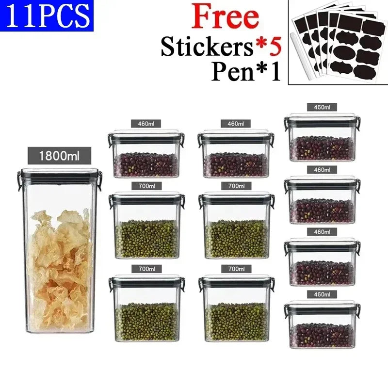 Organiza tu despensa como un chef con este set de contenedores herméticos para cocina. Paquete de 7 contenedores