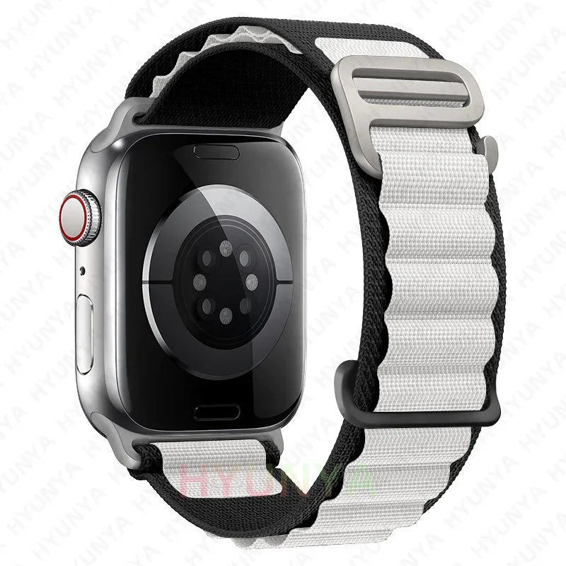 Comodidad, resistencia y estilo para tu Apple Watch con la correa Alpine deportiva.