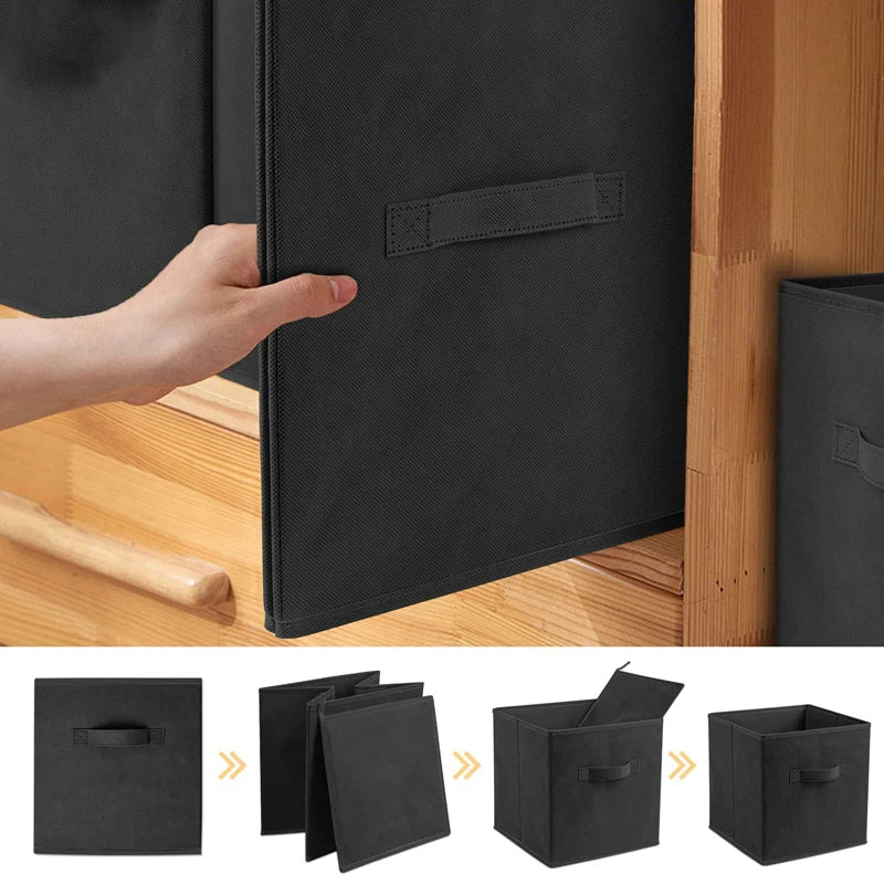 ¿Necesitas una solución práctica y ordenada para almacenar tus pertenencias? ¡Nuestros Cubos de Almacenamiento de Tela Plegables son la respuesta perfecta! Diseñados para ayudarte a mantener tu hogar organizado