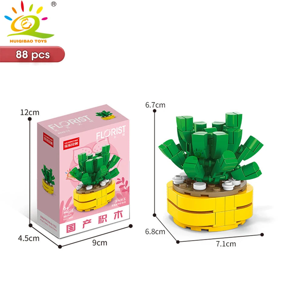 Crea belleza con tus manos: suculenta decorativa de bloques DIY