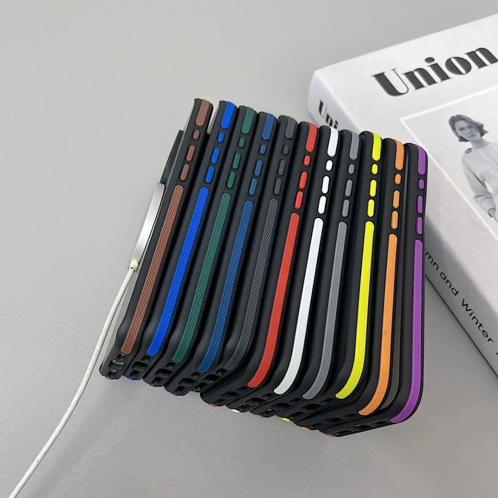 Funda de lujo con armadura translúcida mate de Color magnético a prueba de golpes para iPhone 11 12 13 14 15 16 ProMax Magsafe cubierta de carga inalámbrica
