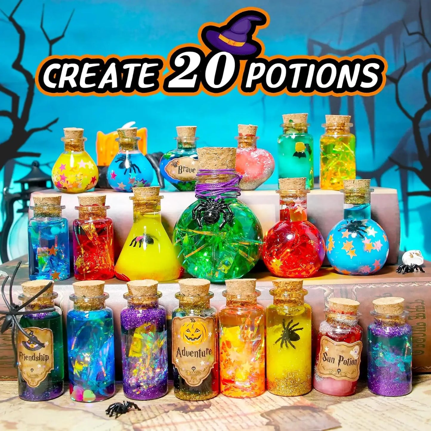 ¿Estás buscando un regalo único y emocionante para tus hijos? ¡Nuestro Kit de Pociones Mágicas DIY es la opción perfecta para despertar la imaginación y creatividad de los más pequeños! Este kit mágico permite a los niños crear sus propias pociones