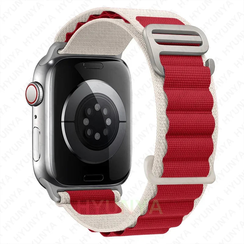 Comodidad, resistencia y estilo para tu Apple Watch con la correa Alpine deportiva.