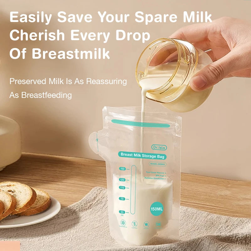 Conserva la leche materna de forma segura y sin complicaciones! Prácticas y libres de BPA (150 ml)