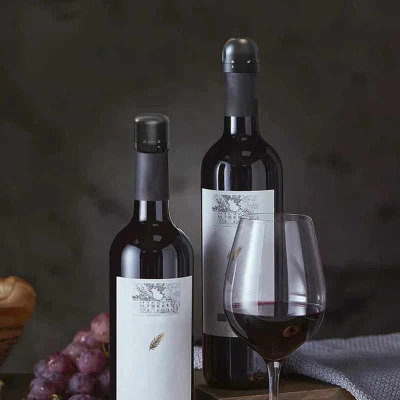 ¿Te sobra vino y no quieres que pierda su sabor? Set de 2 Tapones al Vacío.