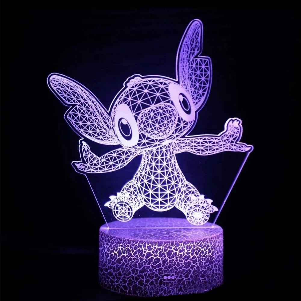 Luz Nocturna 3D de Stitch: El regalo Perfecto que Ilumina con Estilo.