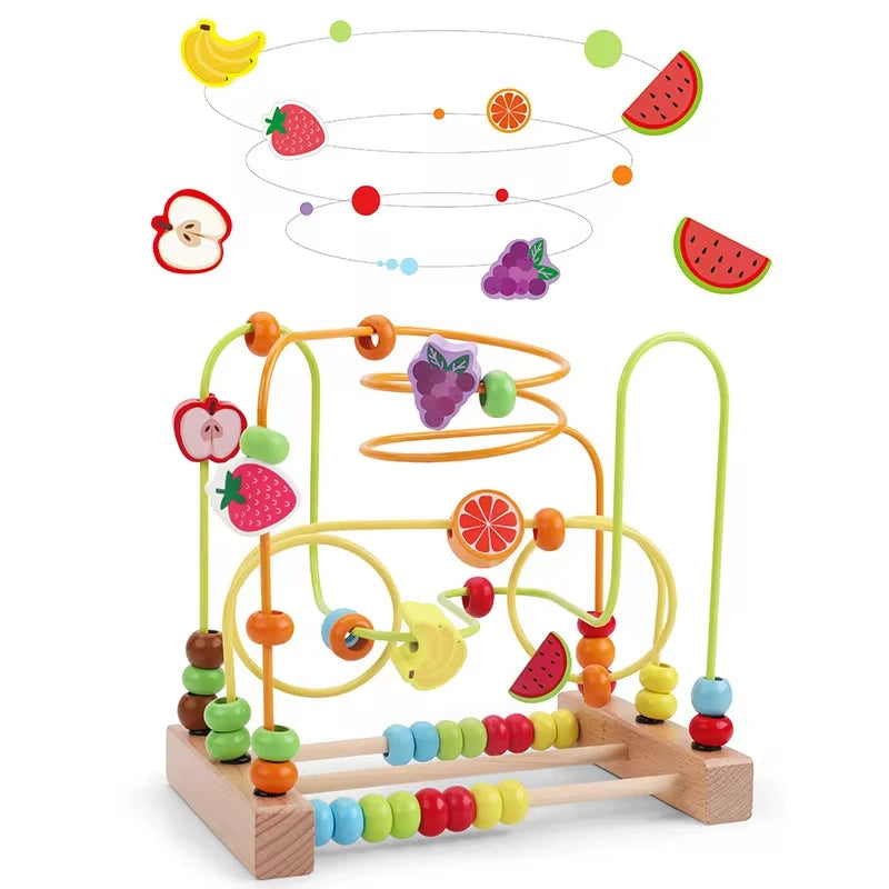 Este laberinto de cuentas de madera Montessori es mucho más que un simple juguete: ¡es una herramienta educativa esencial para el aprendizaje temprano de tu hijo!