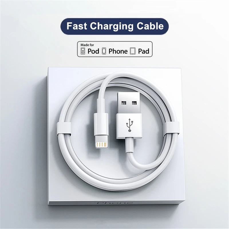 ¿Estás buscando un cable de carga confiable y rápido para tu dispositivo Apple? ¡Este Cable Cargador USB-A a Lightning es justo lo que necesitas! Con certificación MFi (Hecho para iPhone)
