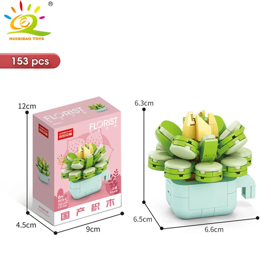 Crea belleza con tus manos: suculenta decorativa de bloques DIY