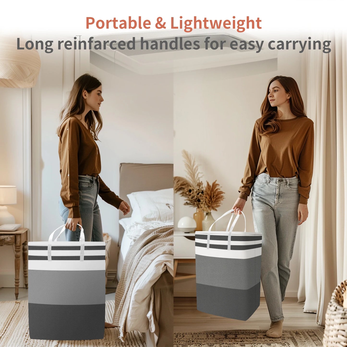 ¡Mantén tu hogar organizado y libre de desorden con nuestra cesta de lavandería plegable de 75L! Esta práctica y resistente cesta no solo es perfecta para la ropa sucia, sino también para almacenar juguetes, sábanas, toallas y más.