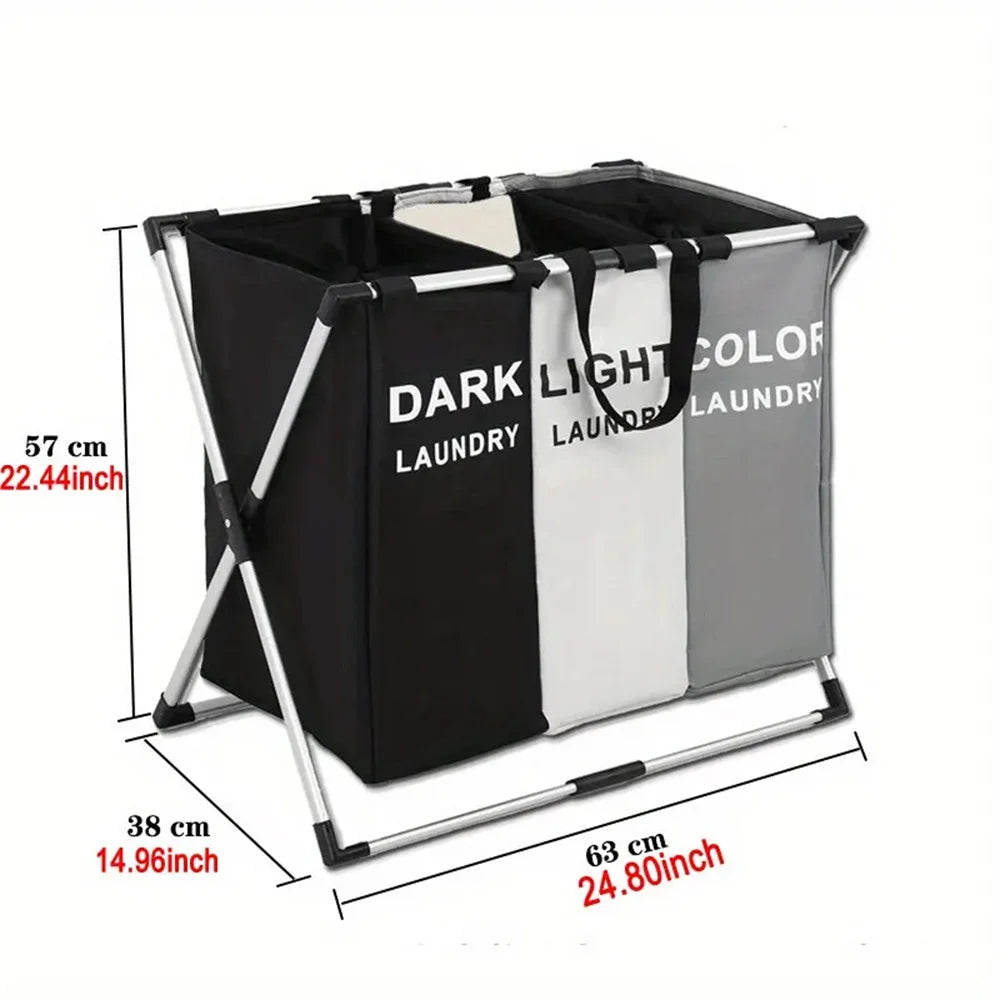 ¿Cansado de ver la ropa sucia amontonada? Nuestra Cesta de Lavandería de 3 Rejillas es la solución perfecta para mantener tu hogar organizado y limpio. Con un diseño moderno, práctico y eficiente, esta cesta de almacenamiento es ideal para tu baño