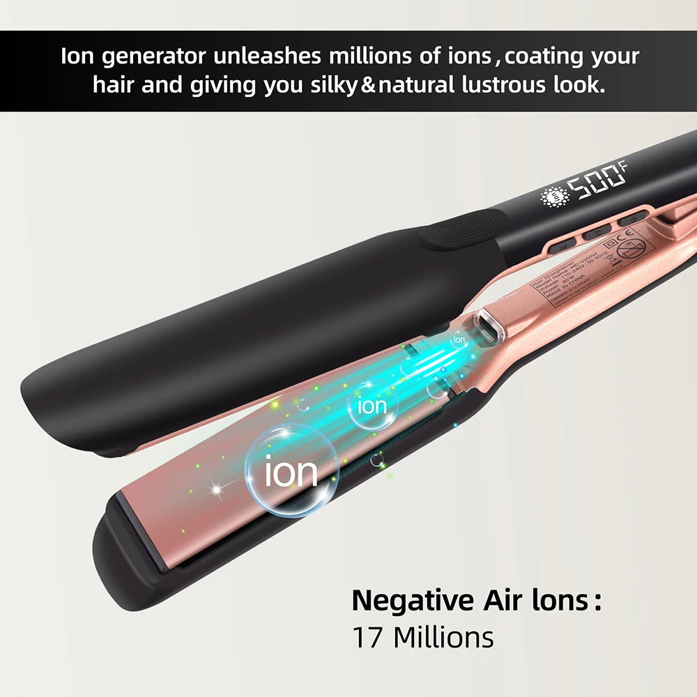 Alisa, trata y recupera tu cabello como en salón: Plancha profesional 500°F con tecnología de plasma.