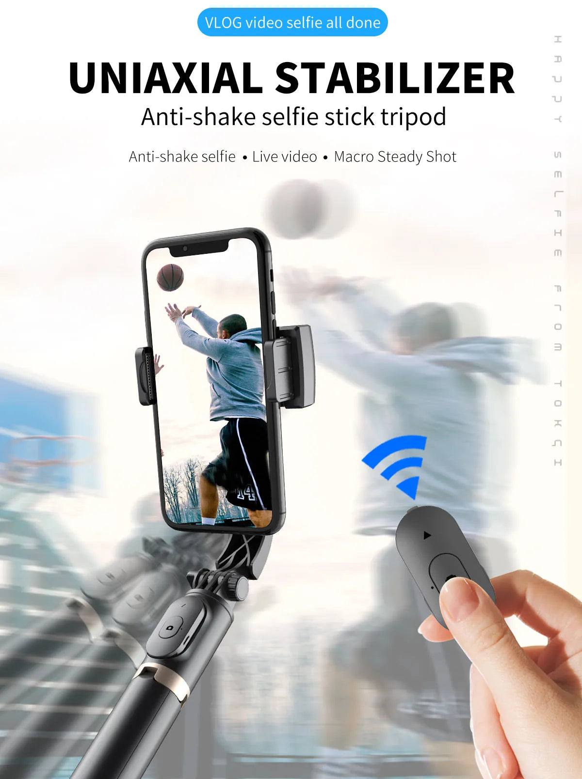 Graba como un profesional con este estabilizador para smartphone. Olvídate de videos temblorosos y selfies incómodas.