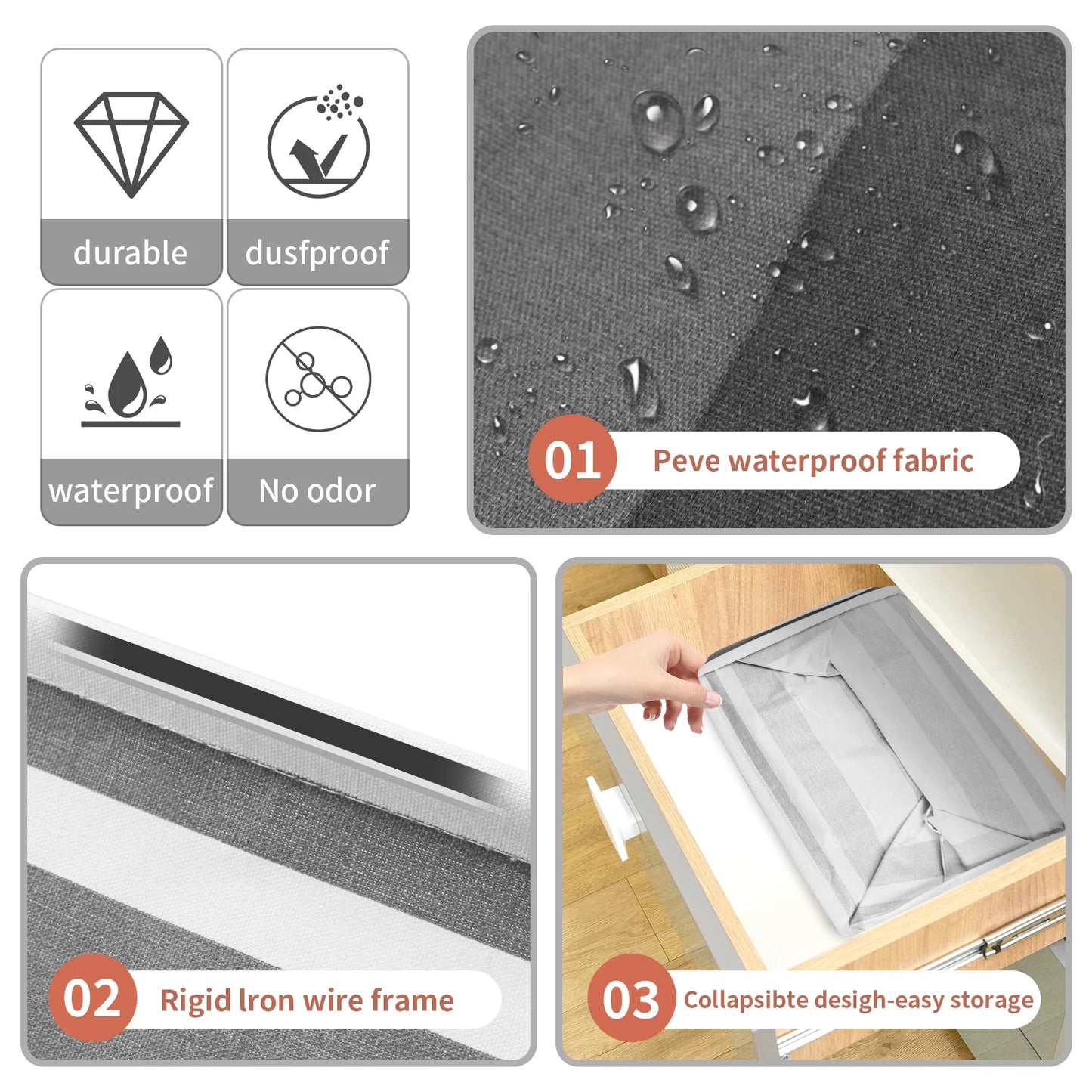 ¡Mantén tu hogar organizado y libre de desorden con nuestra cesta de lavandería plegable de 75L! Esta práctica y resistente cesta no solo es perfecta para la ropa sucia, sino también para almacenar juguetes, sábanas, toallas y más.