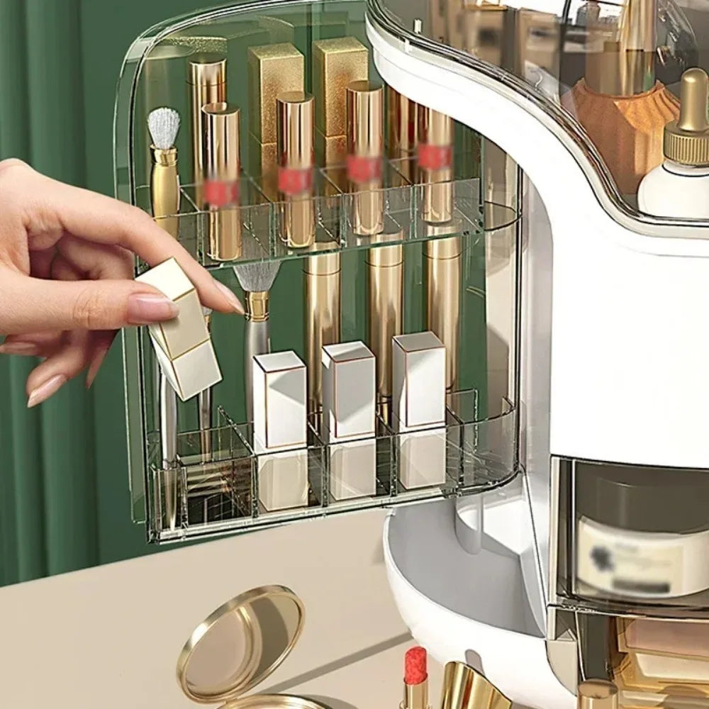 Mantén tu espacio ordenado y tus productos de belleza siempre a la mano Diseñado para quienes buscan una solución práctica y elegante, este organizador es perfecto para almacenar desde cosméticos hasta joyería
