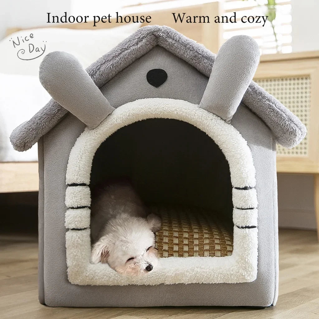 Dale a tu mascota un refugio cómodo y acogedor con esta casita suave y lavable.