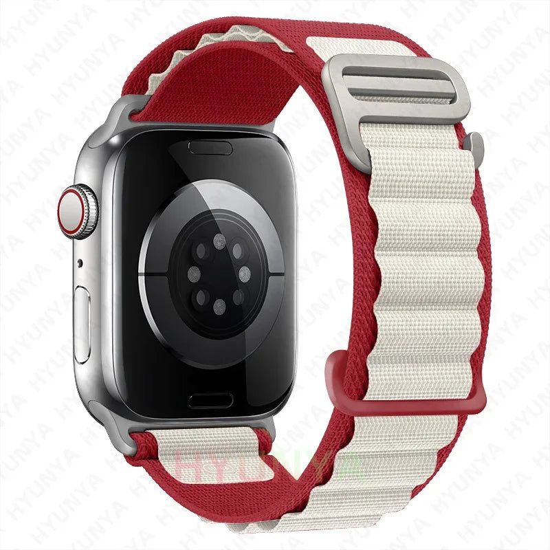 Comodidad, resistencia y estilo para tu Apple Watch con la correa Alpine deportiva.