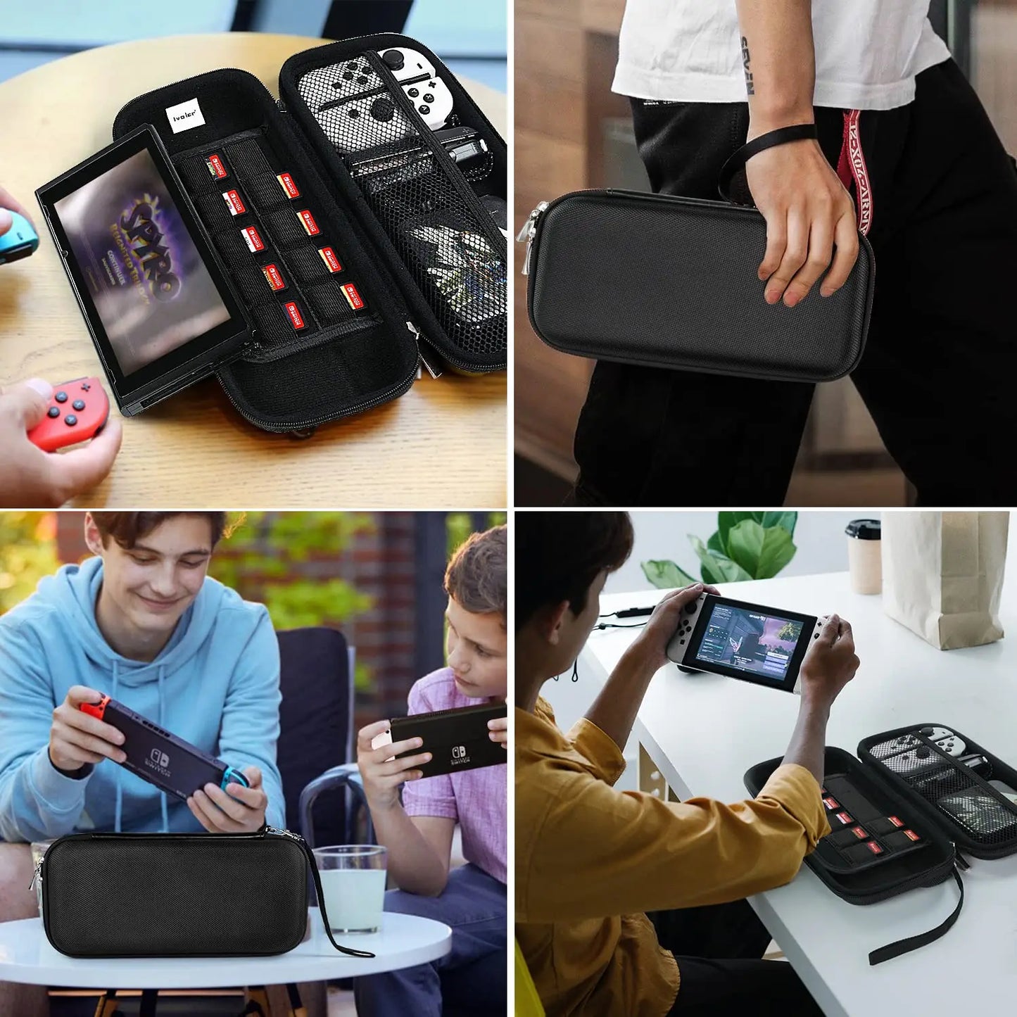 ¿Viajas con tu Nintendo Switch o Nintendo Switch OLED? ¡Hazlo con confianza y seguridad con nuestro Estuche de Transporte Duro y Portátil! Diseñado específicamente para ofrecer la mejor protección mientras mantienes todo organizado