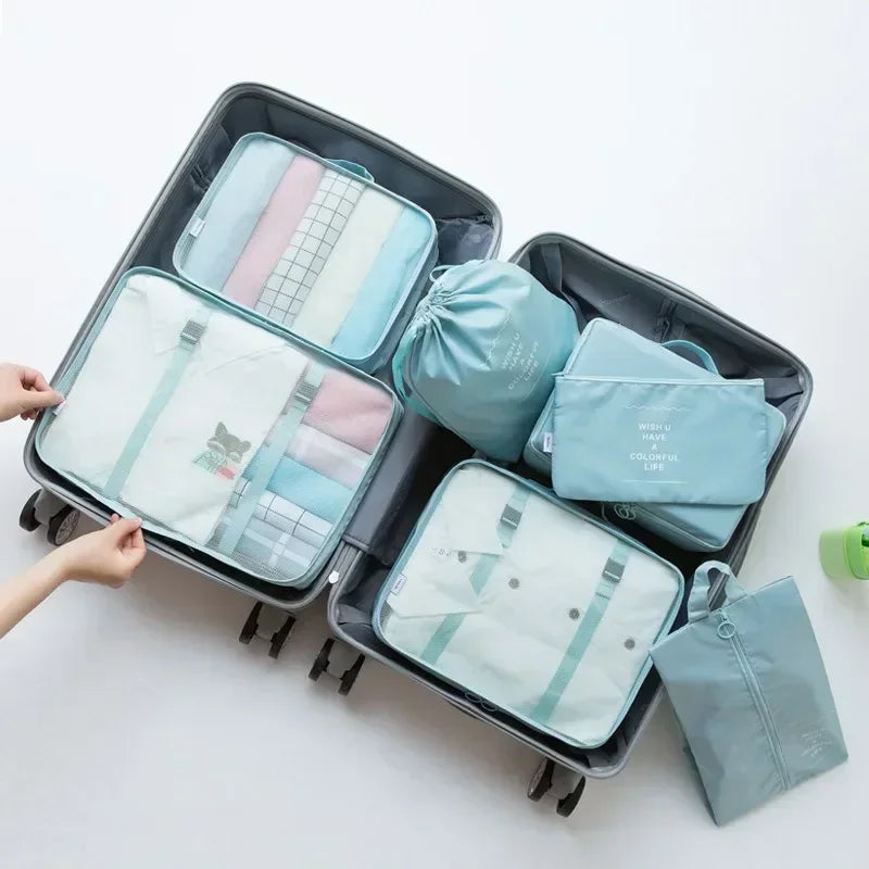 ¿Estás buscando una manera eficiente de organizar tu maleta y mantener todo en su lugar durante tus viajes? Este Juego de 7 Piezas de Organizadores de Viaje es la solución ideal para ti. Diseñado para ayudarte a empacar de manera ordenada y sin estrés