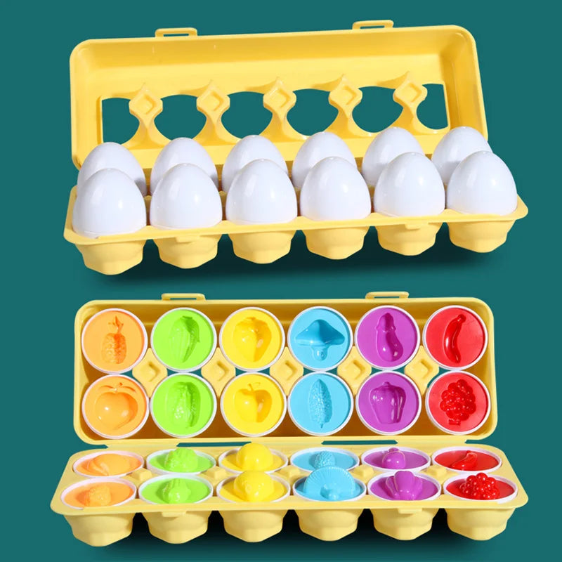 ¡Haz que tu pequeño aprenda mientras juega con nuestros Huevos a Juego para Niños Pequeños! Este juguete educativo Montessori está diseñado para estimular el desarrollo cognitivo, la coordinación y el reconocimiento de colores y formas