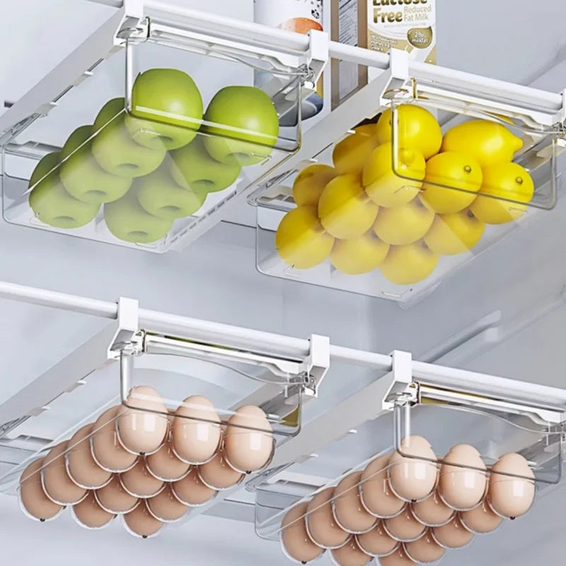 ¿Cansado del desorden en tu refrigerador? Este cajón deslizante es la solución perfecta para un mejor aprovechamiento.