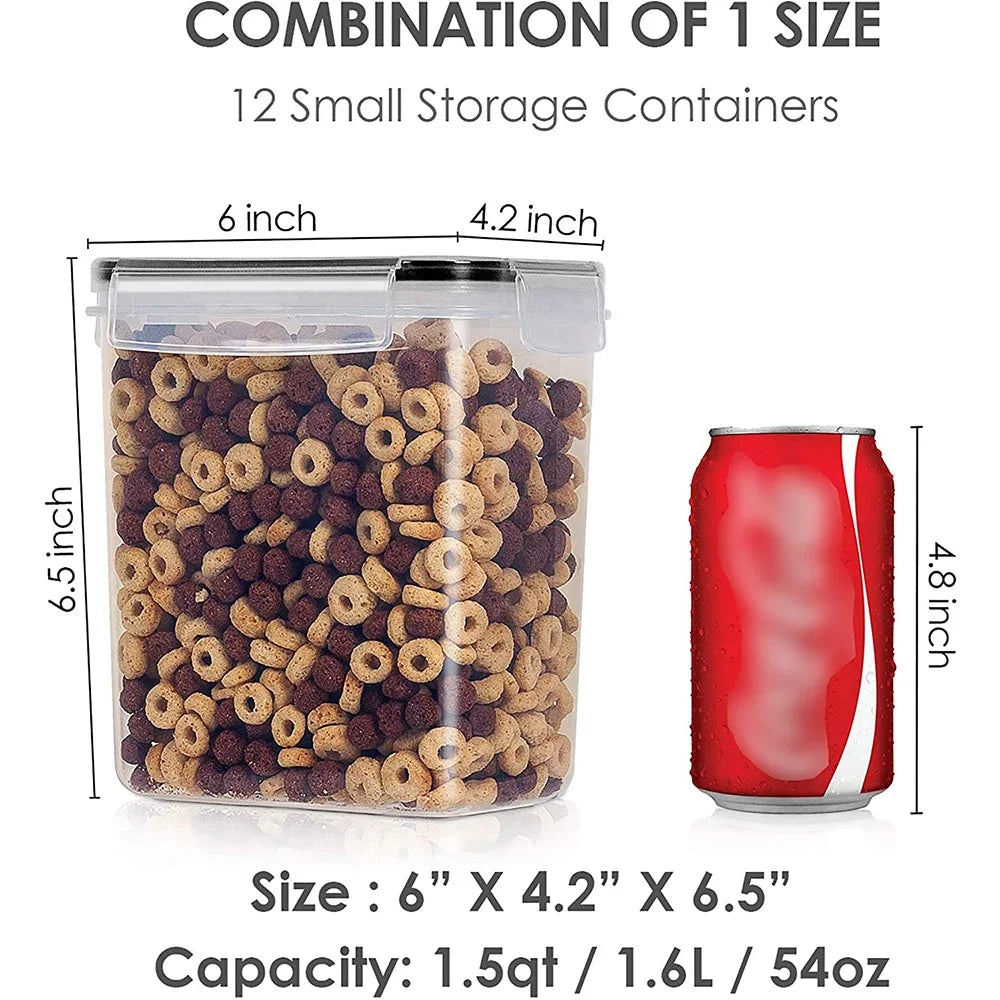 ¿Cansado de ver tu despensa desordenada y de no encontrar fácilmente los cereales o ingredientes que necesitas? Los Contenedores de Almacenamiento de Alimentos para Cocina de 1.6L son la solución perfecta para mantener tu despensa organizada sin BPA