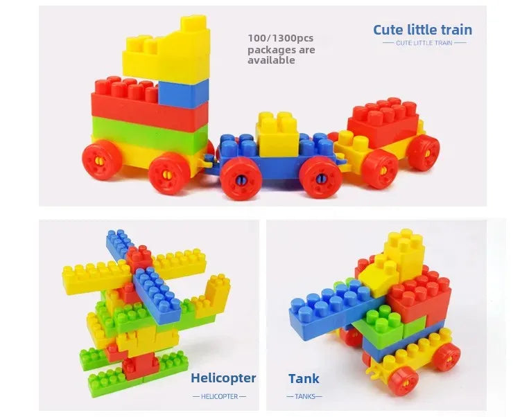 ¡Despierta la creatividad y el aprendizaje del pequeño con este set de bloques de construcción!