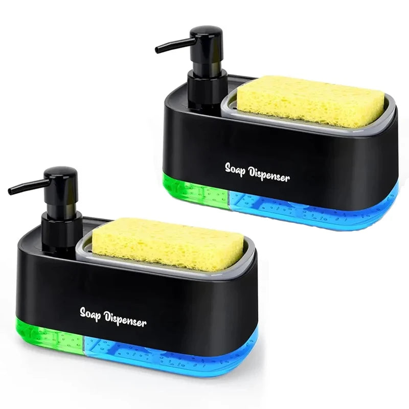 ¡Dile adiós al desorden y mejora tu experiencia de lavado con nuestro Dispensador de Jabón Líquido para Cocina 2 en 1