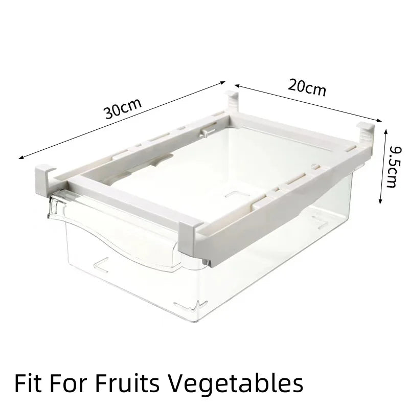 ¿Cansado del desorden en tu refrigerador? Este cajón deslizante es la solución perfecta para un mejor aprovechamiento.