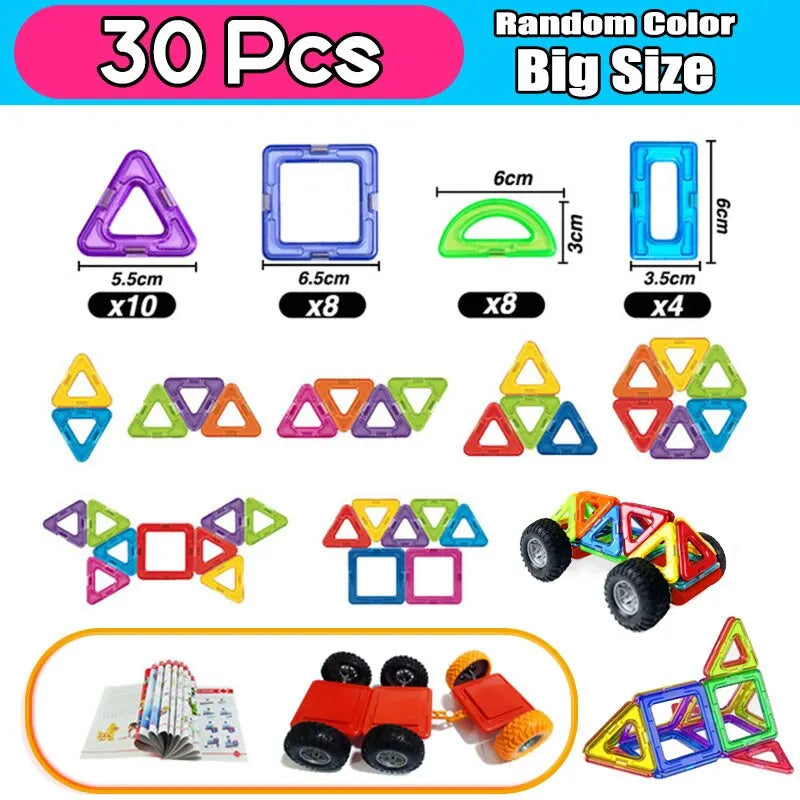 ¡Haz que tu hijo o hija descubra un mundo de posibilidades infinitas con nuestros Juguetes Magnéticos para Niños! Este set de bloques de construcción magnéticos de tamaño grande es el regalo perfecto para estimular la creatividad