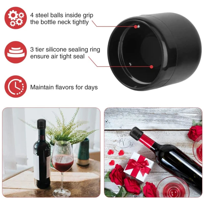 ¿Te sobra vino y no quieres que pierda su sabor? Set de 2 Tapones al Vacío.