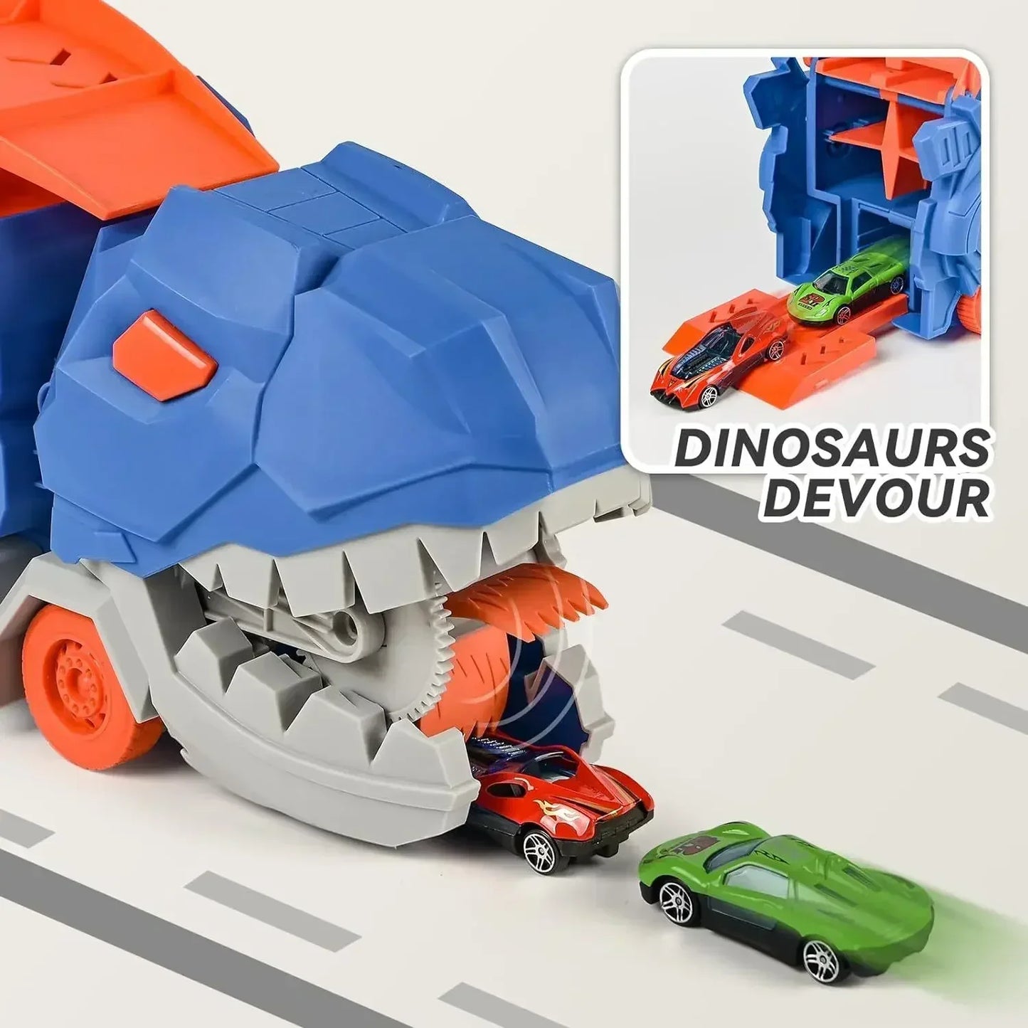 ¡Haz que tus pequeños se adentren en un mundo de diversión y aventura con el camión de dinosaurios de transporte transformable! Este juguete único no solo ofrece horas de entretenimiento