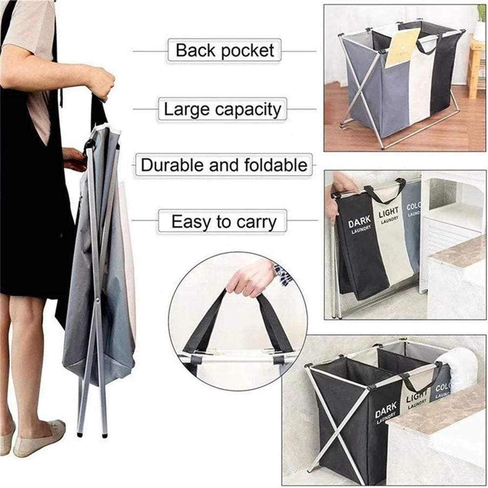 ¿Cansado de ver la ropa sucia amontonada? Nuestra Cesta de Lavandería de 3 Rejillas es la solución perfecta para mantener tu hogar organizado y limpio. Con un diseño moderno, práctico y eficiente, esta cesta de almacenamiento es ideal para tu baño