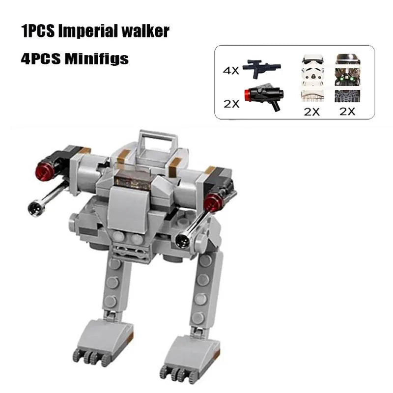 Set de bloques de construcción diseñado para los verdaderos fanáticos de Star Wars, ofreciéndote una experiencia de juego dinámica con mini figuras de acción y vehículos icónicos