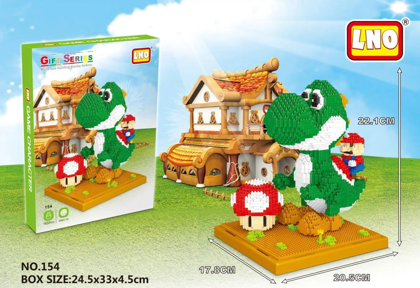 ¡Dale vida a tus momentos de construcción y diversión con los Micro Bloques de Construcción Super Mario! Este set incluye figuras icónicas de Super Mario como Princesa Peach, Bowser, Yoshi, y más, perfectas para los fanáticos de la serie