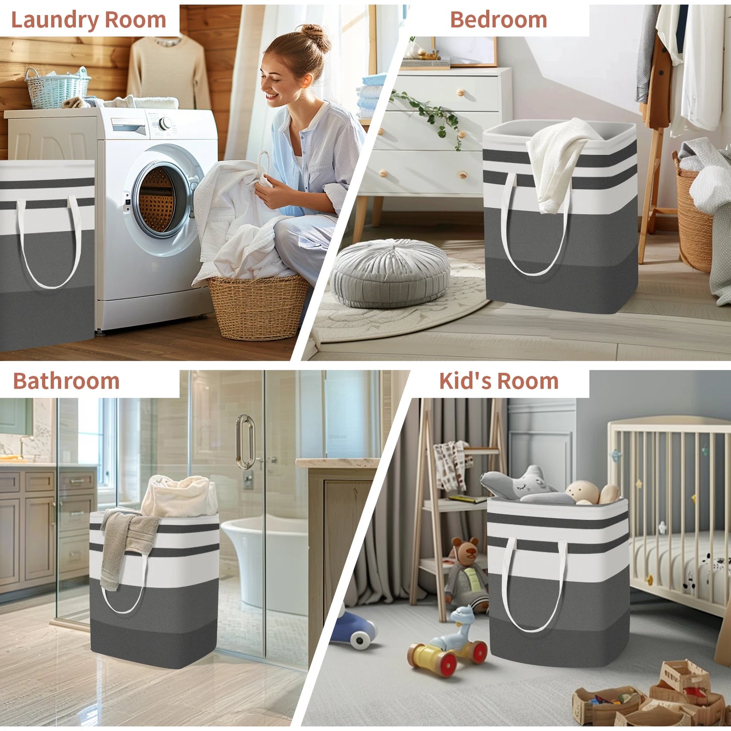 ¡Mantén tu hogar organizado y libre de desorden con nuestra cesta de lavandería plegable de 75L! Esta práctica y resistente cesta no solo es perfecta para la ropa sucia, sino también para almacenar juguetes, sábanas, toallas y más.