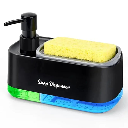 ¡Dile adiós al desorden y mejora tu experiencia de lavado con nuestro Dispensador de Jabón Líquido para Cocina 2 en 1