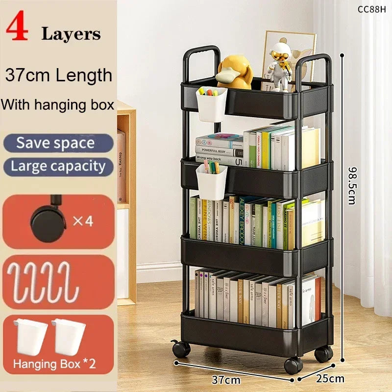 Optimiza tu hogar con este carrito Organizador Multiusos con Ruedas! Ahorra espacio y Mantén el Orden.