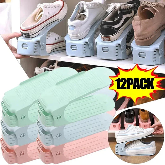Mantén tus zapatos organizados y tu hogar libre de desorden con el Zapatero Ajustable de Doble Capa! Este innovador organizador es perfecto para maximizar el espacio de almacenamiento, manteniendo tus zapatos al alcance y bien organizados.