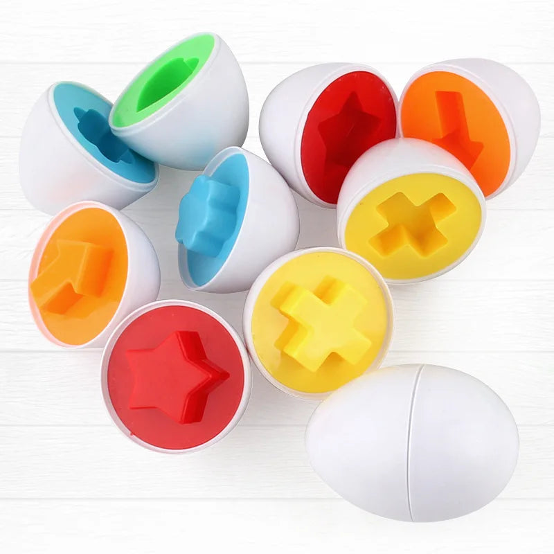 ¡Haz que tu pequeño aprenda mientras juega con nuestros Huevos a Juego para Niños Pequeños! Este juguete educativo Montessori está diseñado para estimular el desarrollo cognitivo, la coordinación y el reconocimiento de colores y formas