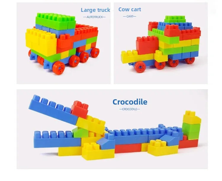 ¡Despierta la creatividad y el aprendizaje del pequeño con este set de bloques de construcción!